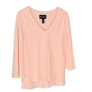 Frank Lyman Design Peach Chiffon Layered Top US 6